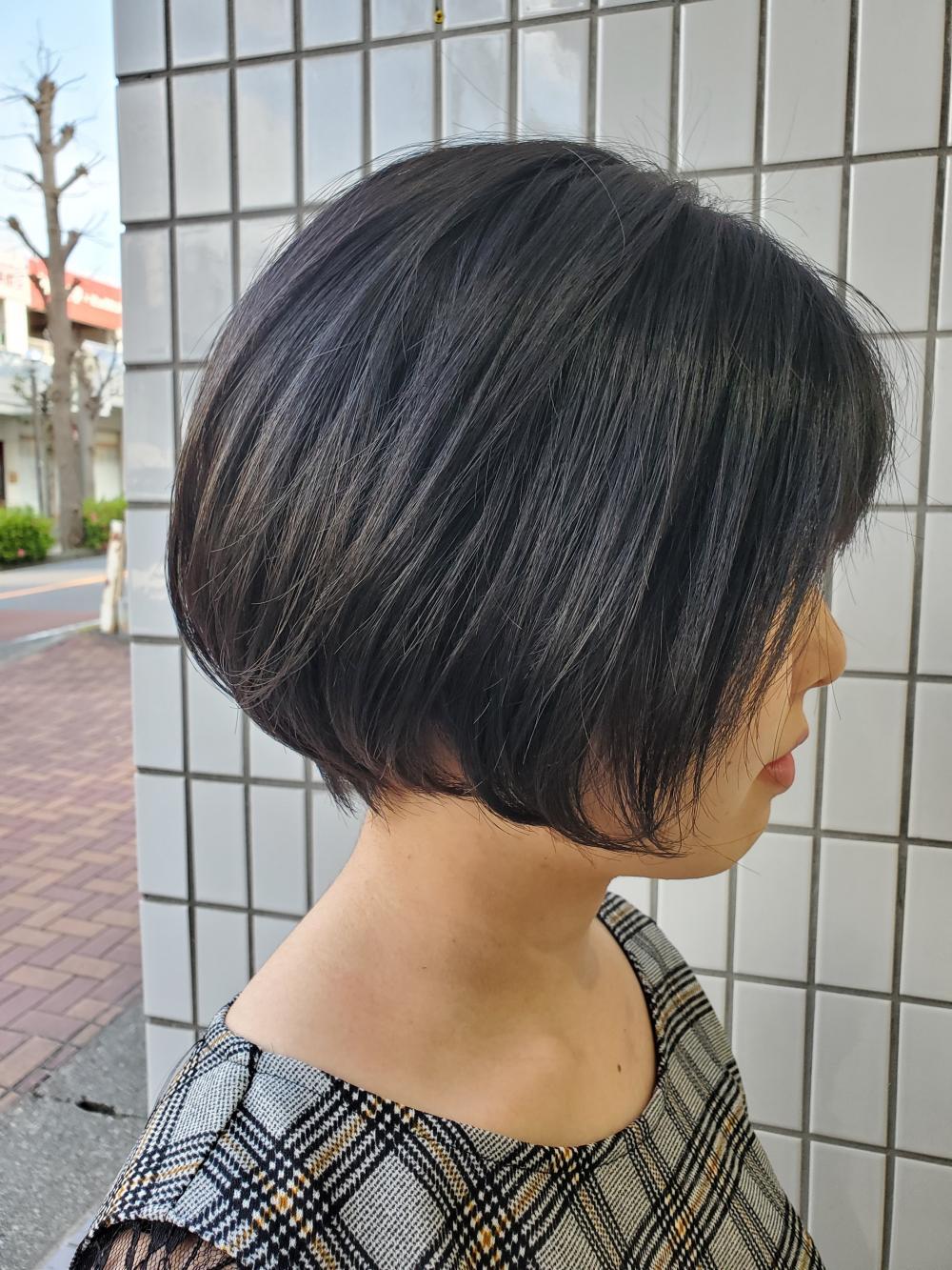 【丸みが可愛い】えりあしスッキリショートボブ