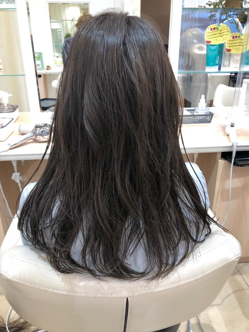 初カラー☆ブリーチ無しグレージュ