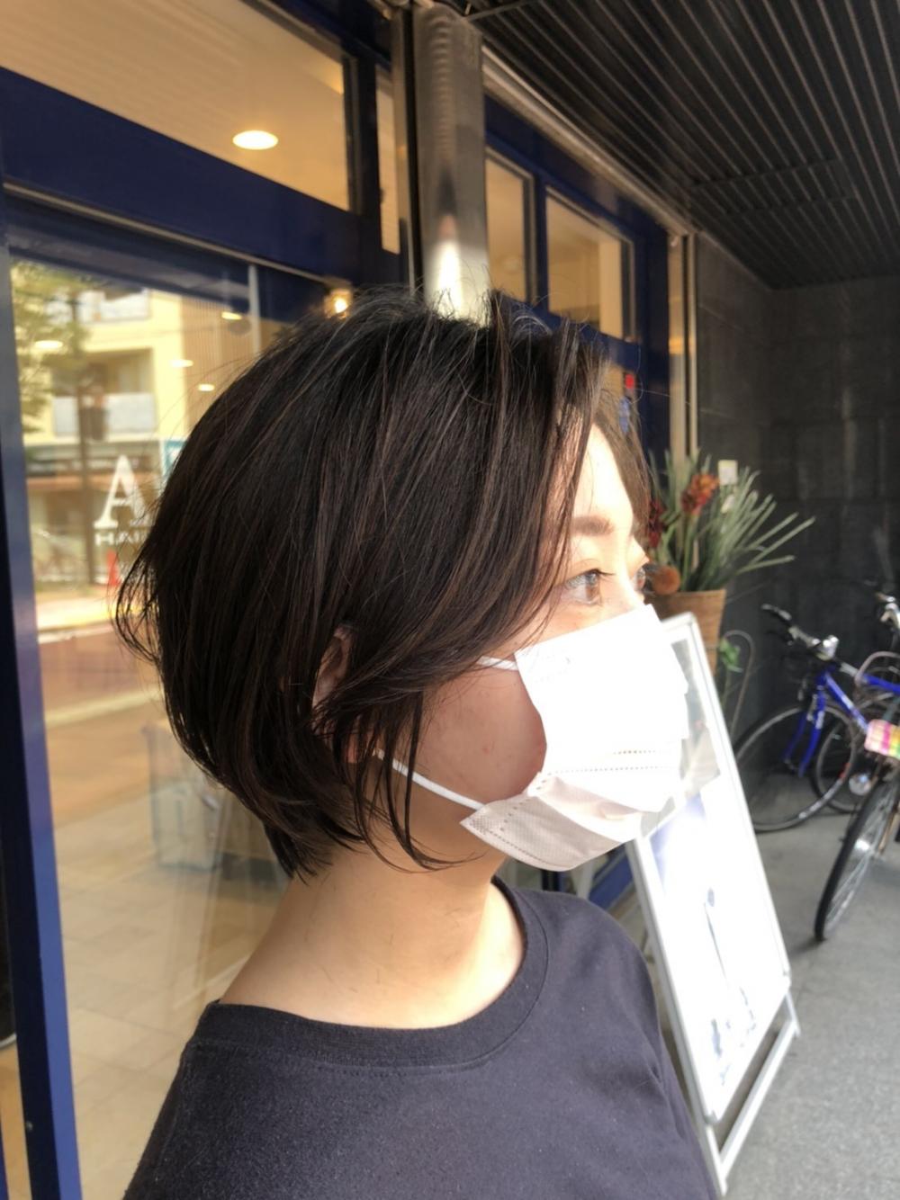 丸みのあるショート