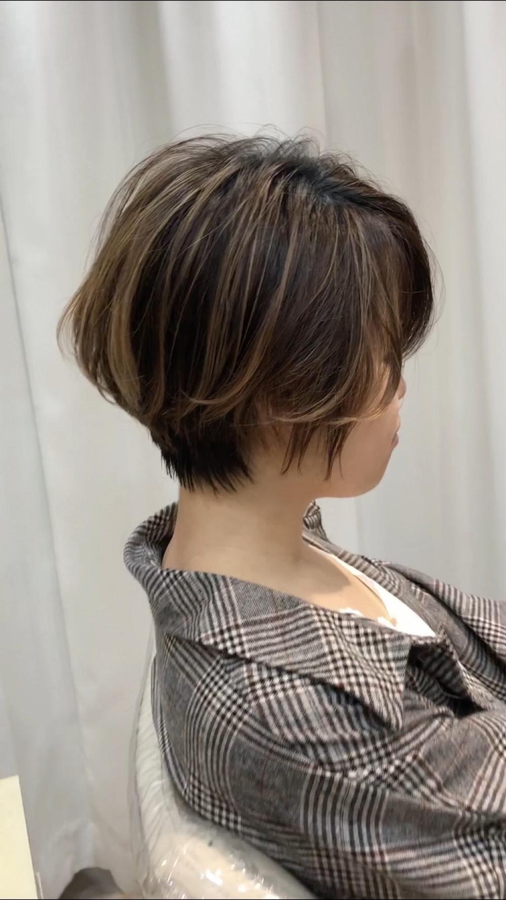 丸みのショートボブ