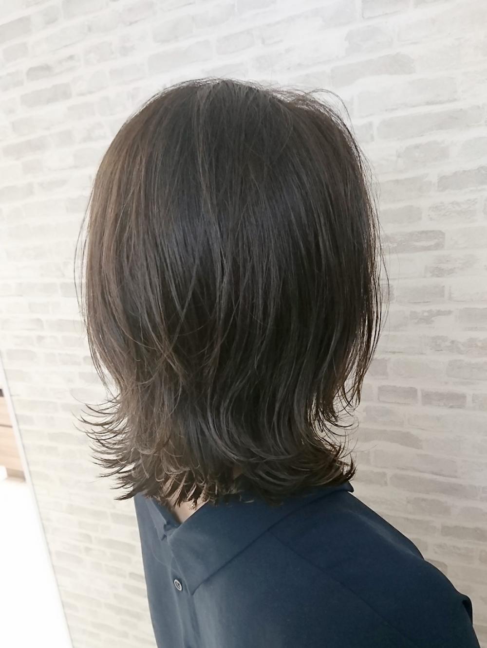 ママさんにもオススメ‼ニュアンスハイライトの大人ミディアム♢♢♢