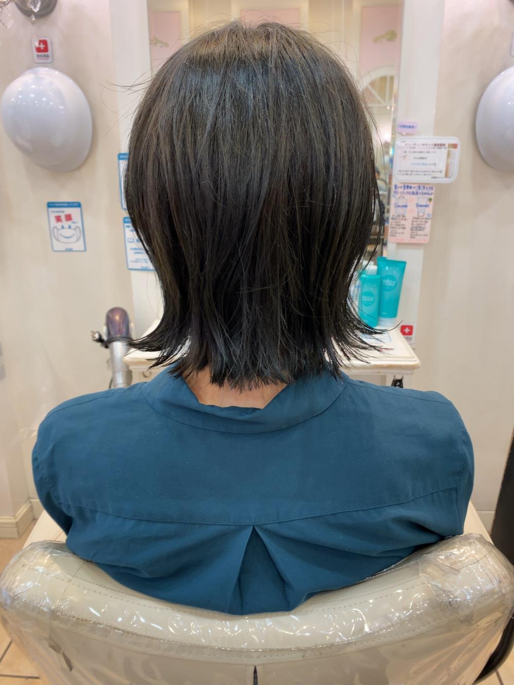 外ハネボブ　モカグレー｜サブ写真②