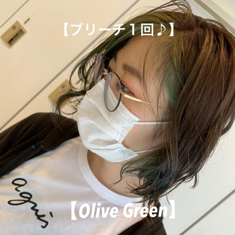 ＼オリーブベージュ×明るい白髪染め／