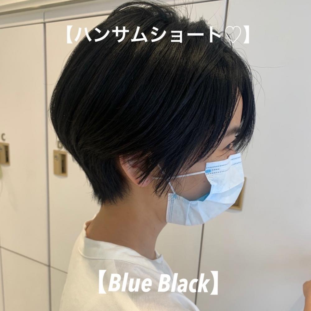 ＼女子も惚れるハンサムショート×ブルーブラック／