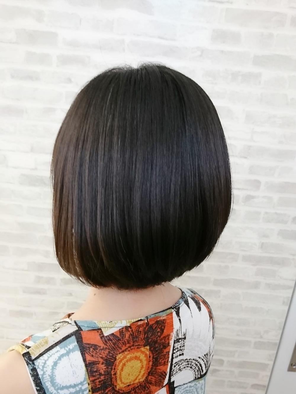 ✡ヘアドネーションでばっさりカット▷▷プレミアム縮毛矯正で自然な前下がりボブへ♪✡｜サブ写真②