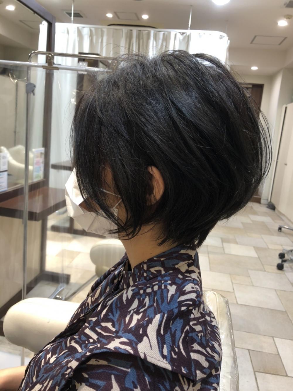 縮毛多毛でもできるショートボブ｜サブ写真②