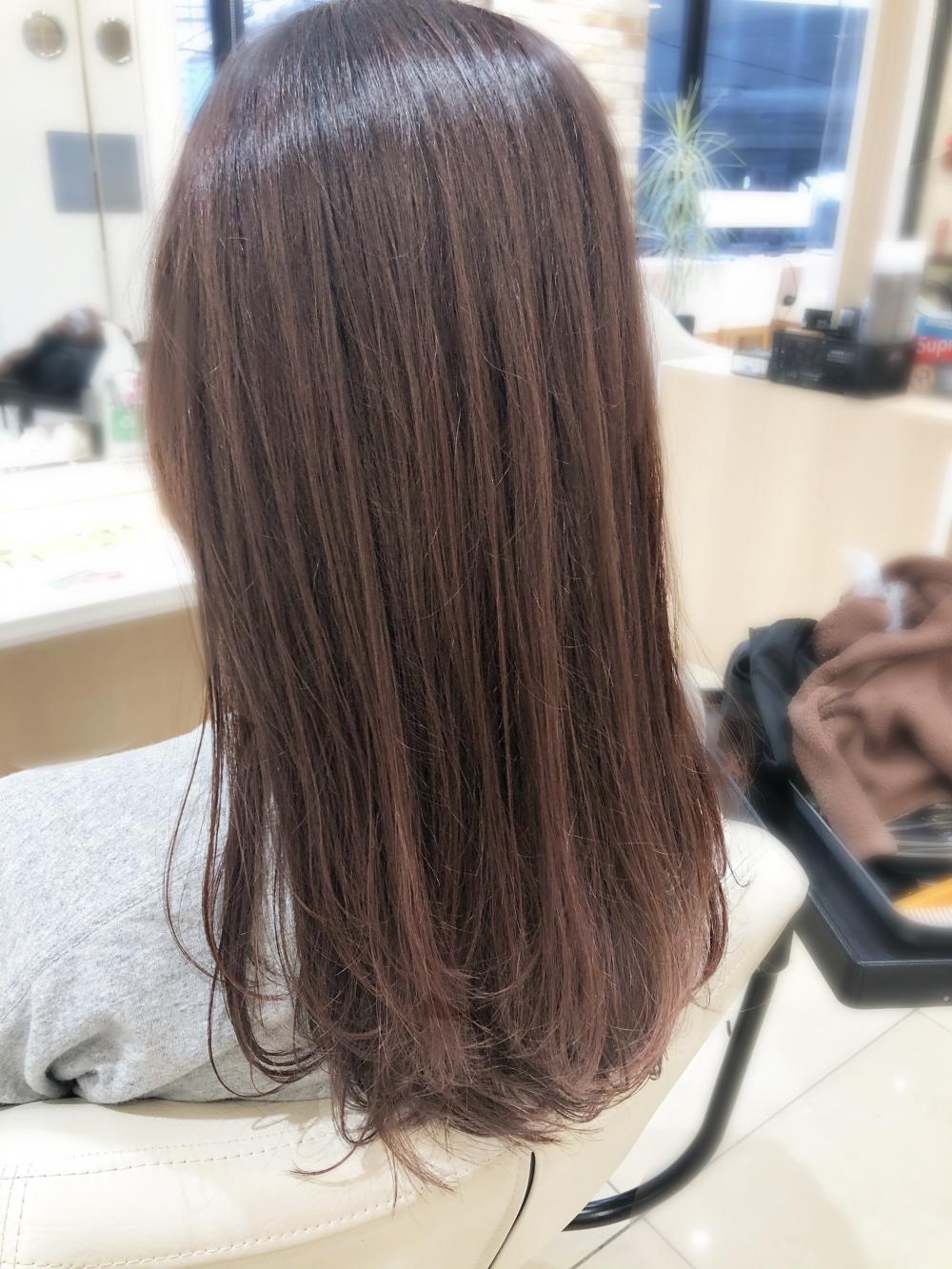 ブリーチなし☆ピンクブラウン