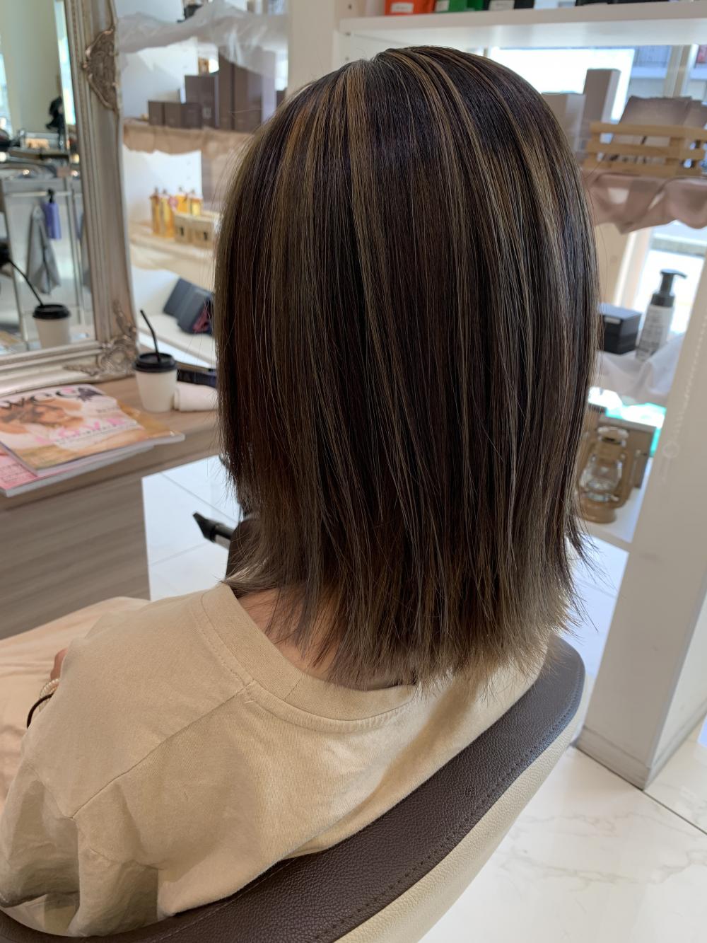 切りっぱなしボブ×エアータッチバレイヤージュ｜サブ写真③