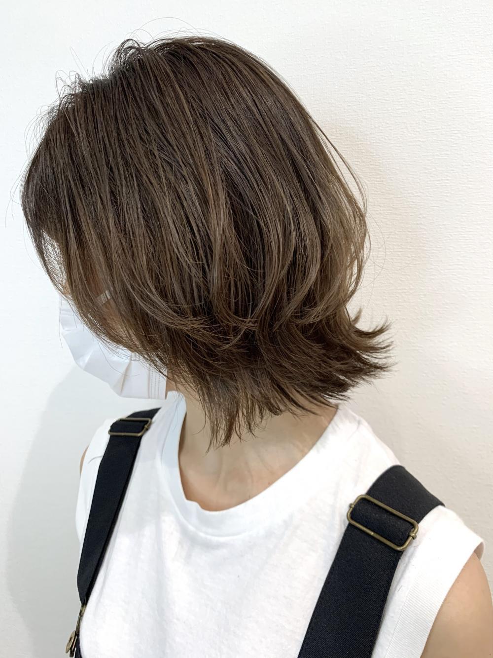 ブリーチ無しバレイヤージュ！きりっぱ段カット