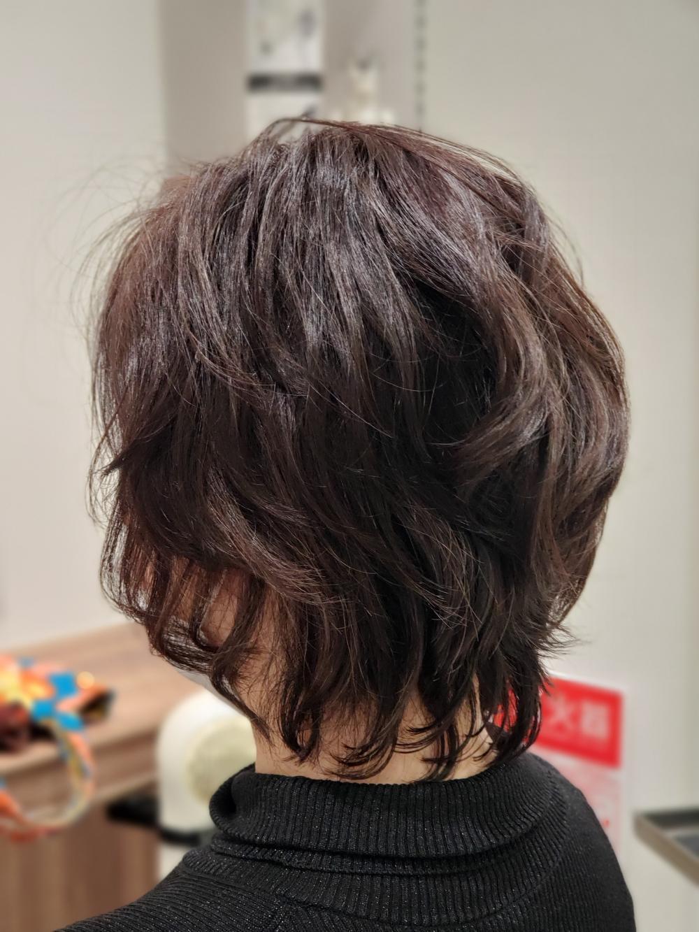 大人向け、朝楽パーマスタイル