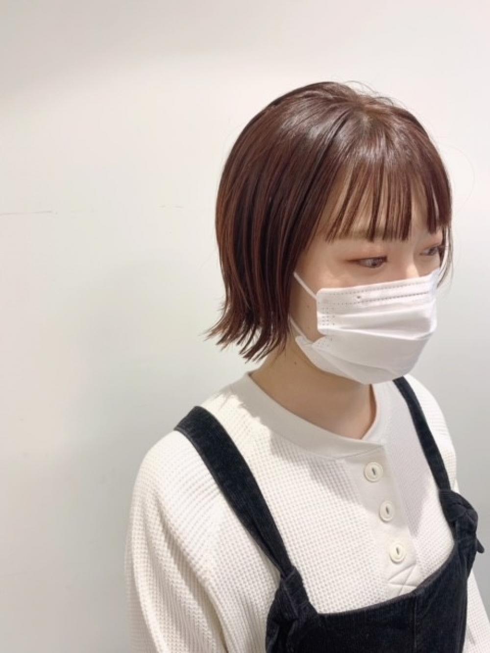 ミニボブ×外ハネ×オレンジ｜サブ写真②