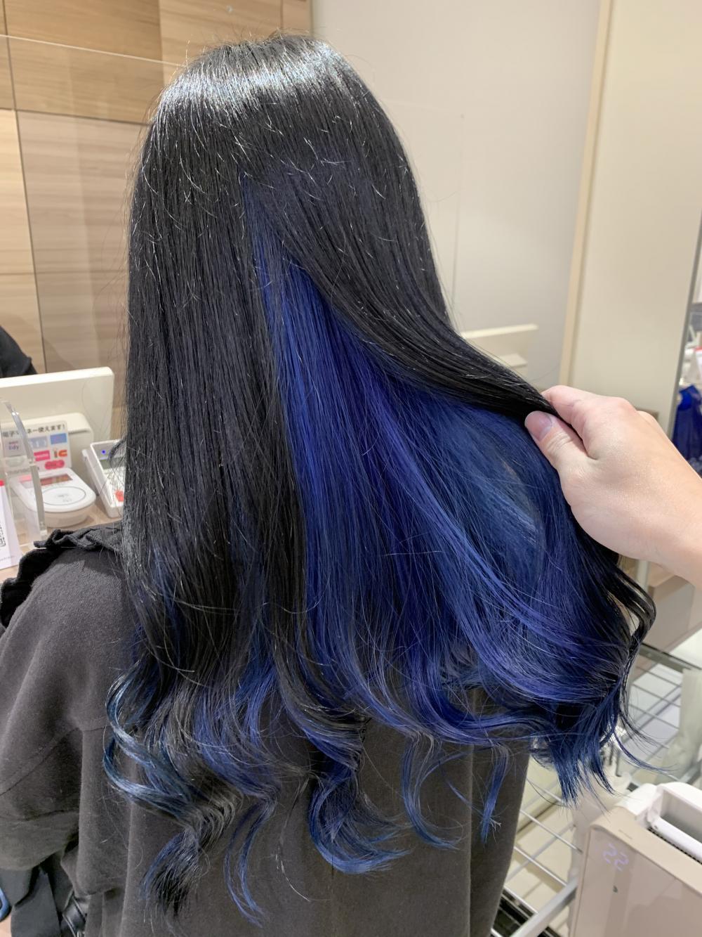 インナーカラー×ディープブルー