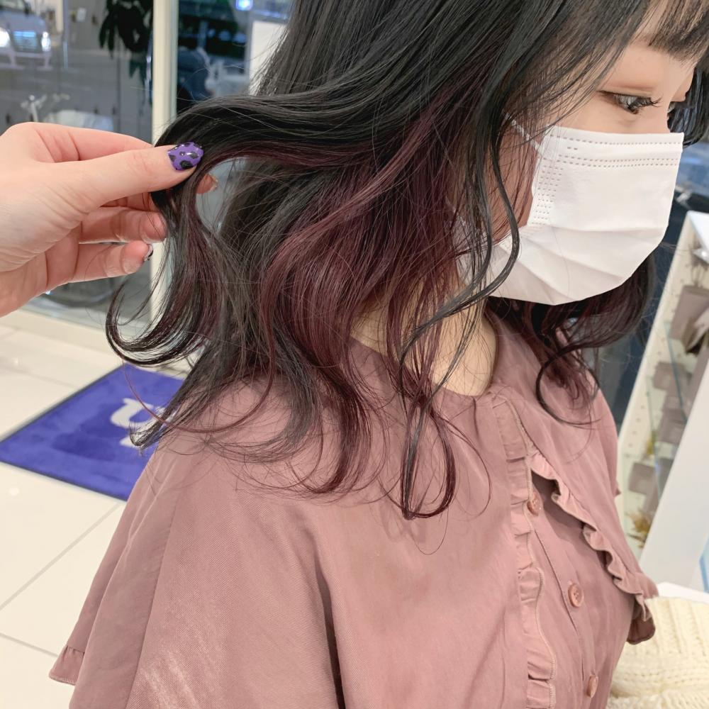 ＼インナーカラー×ラベンダーピンク／