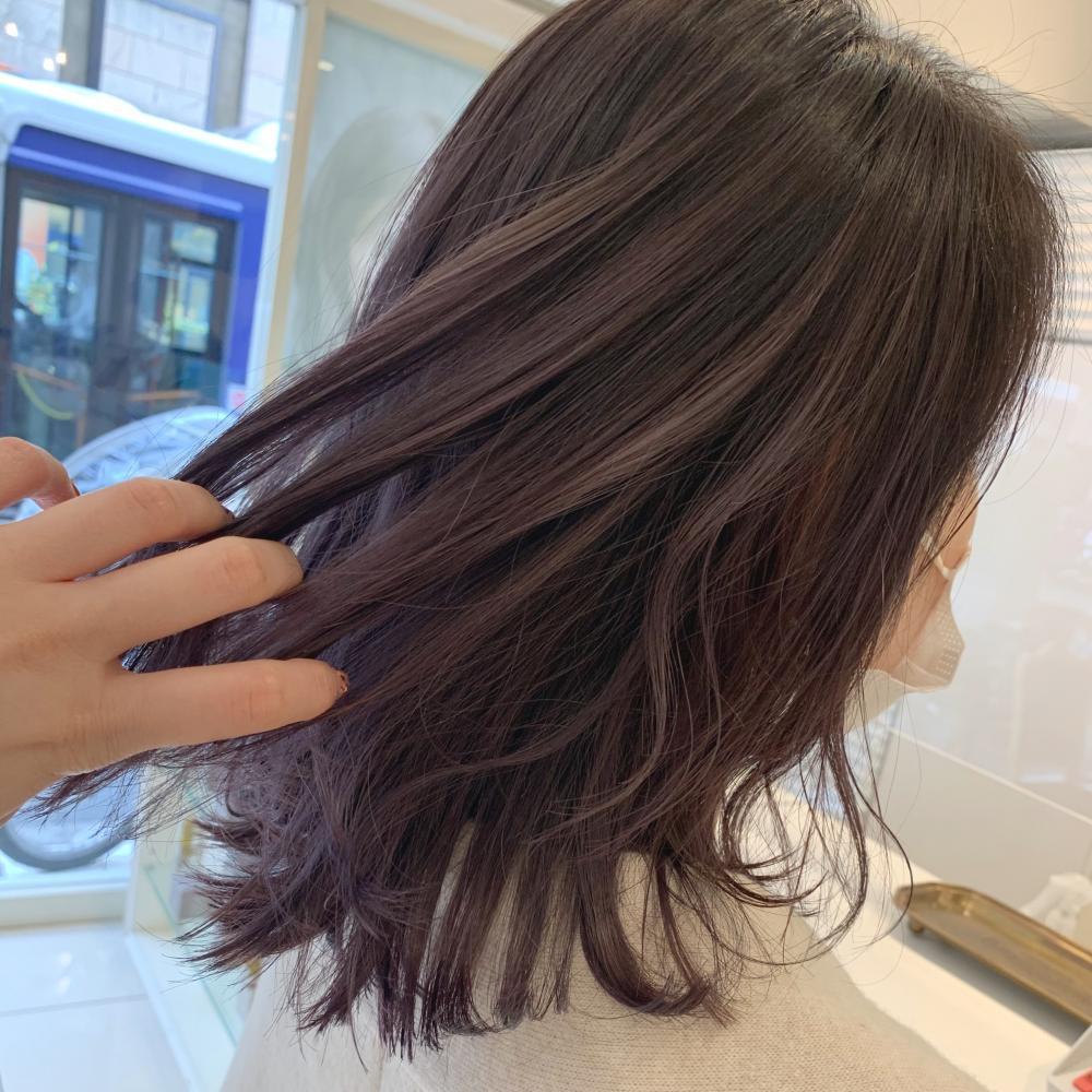 ＼バレイヤージュ×ラベンダーグレージュ／