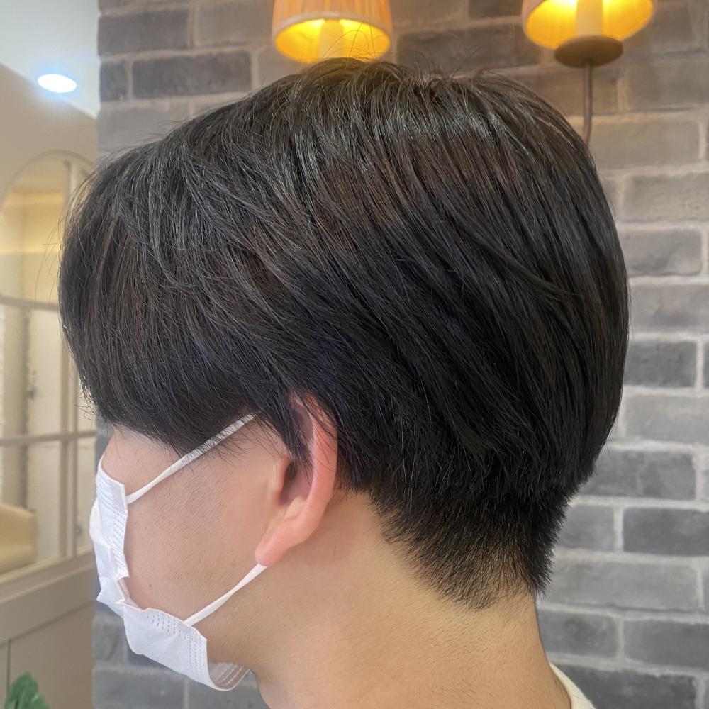 縮毛矯正をして刈り上げマッシュ