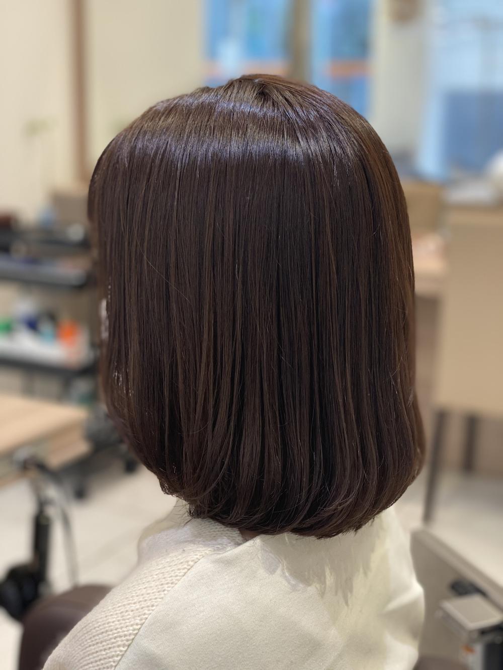 ナチュラル縮毛矯正×ボブスタイル