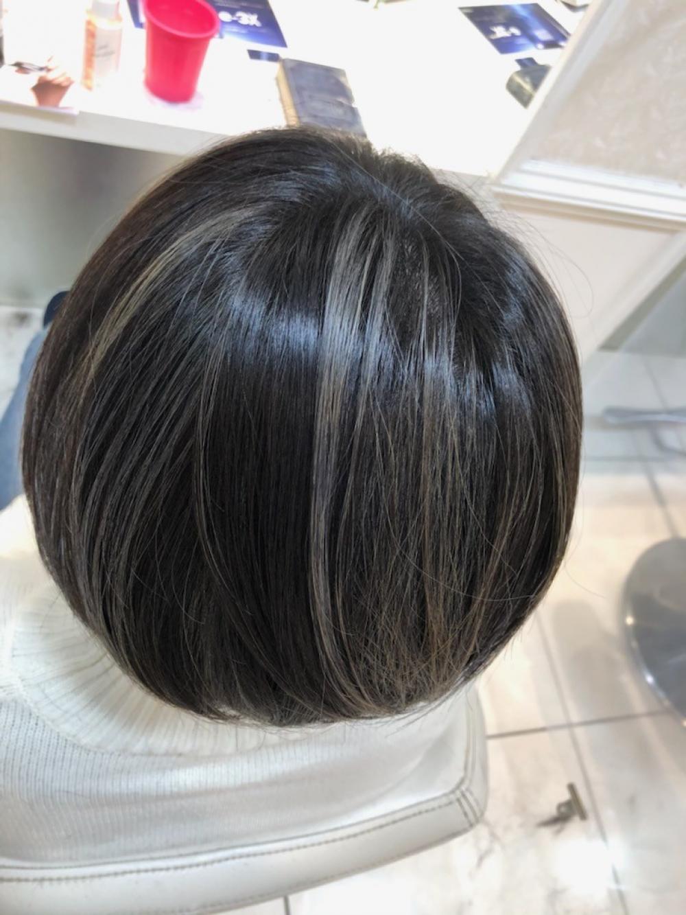 コントラストハイライト×ホワイトグレージュ