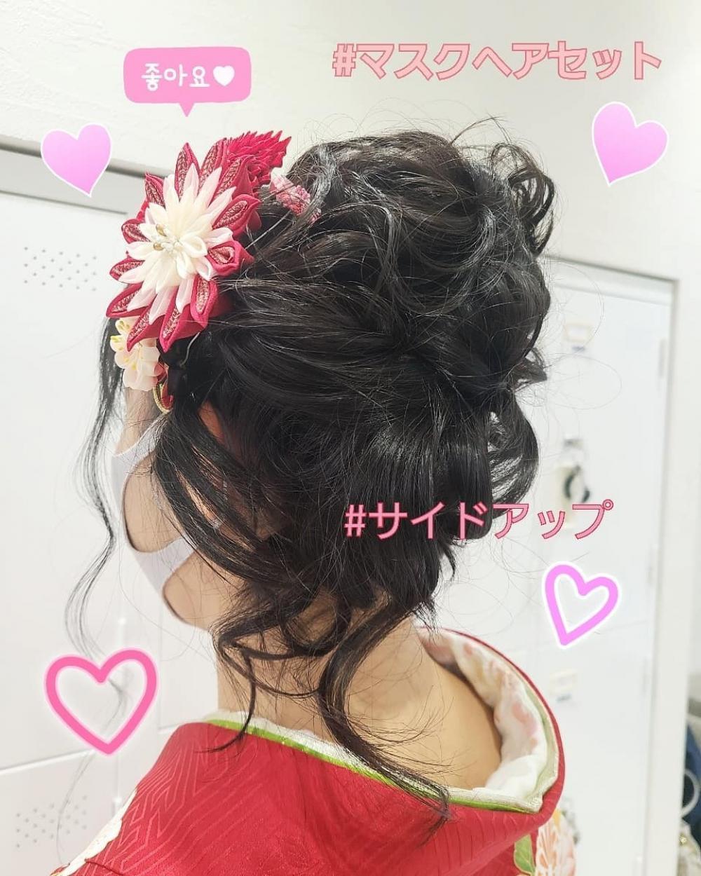 小顔効果サイドアップ♡ヘアアレンジ♡｜サブ写真②
