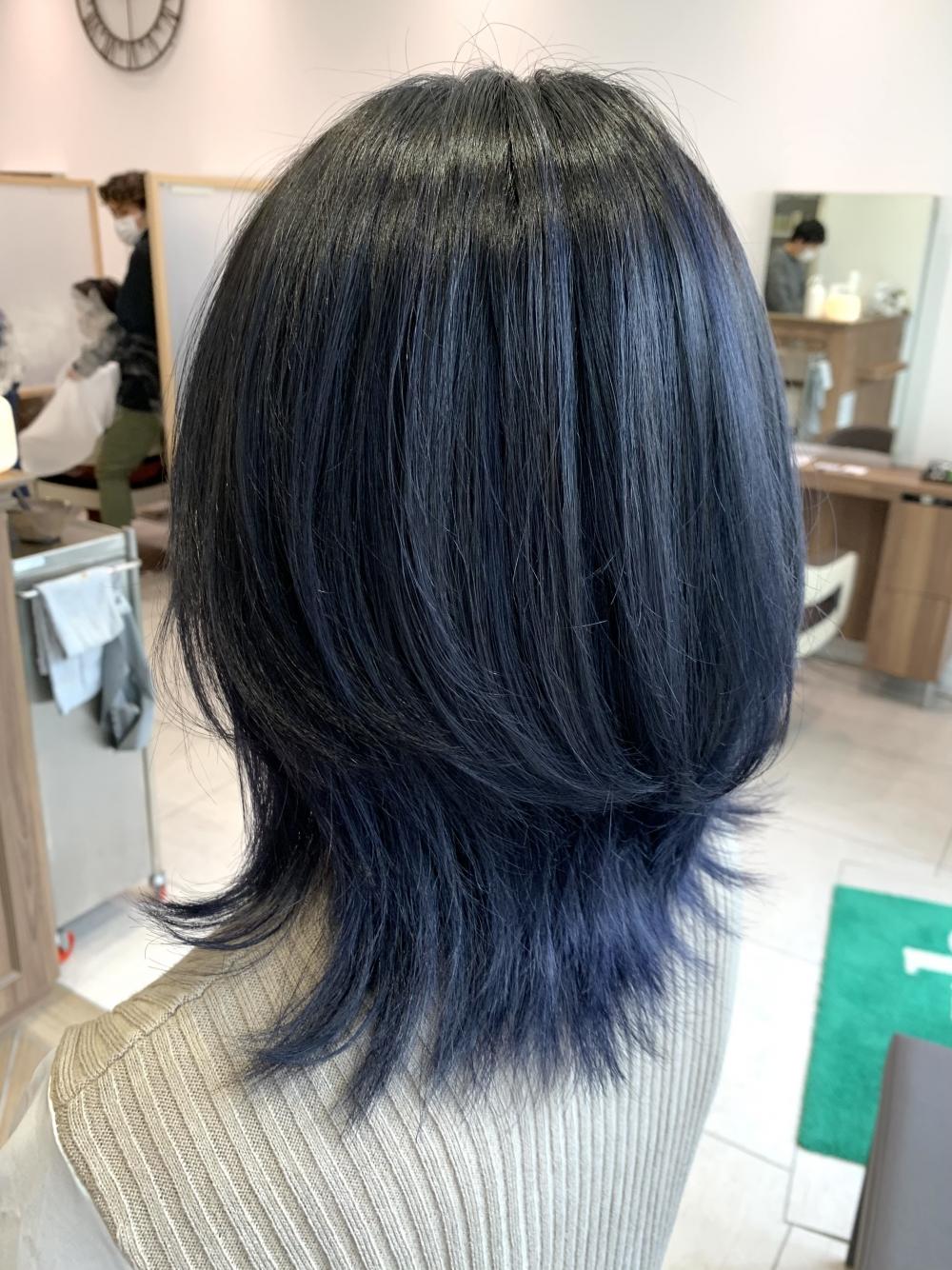 最近キテる！『ブルーカラー&くびれヘア』｜サブ写真④