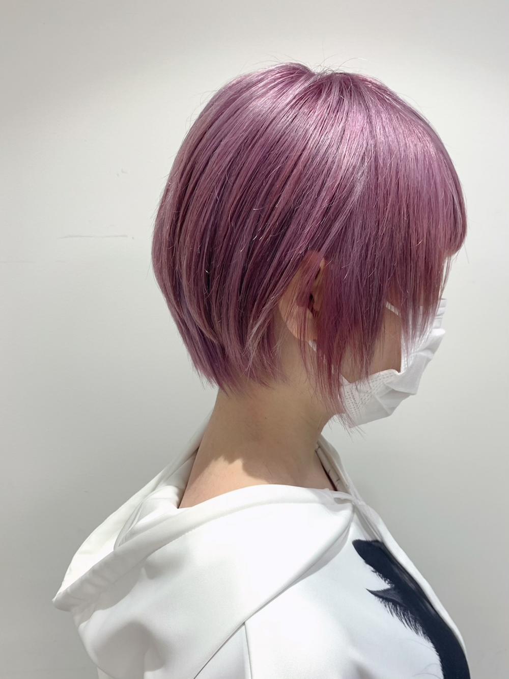 ペールピンク×ショート