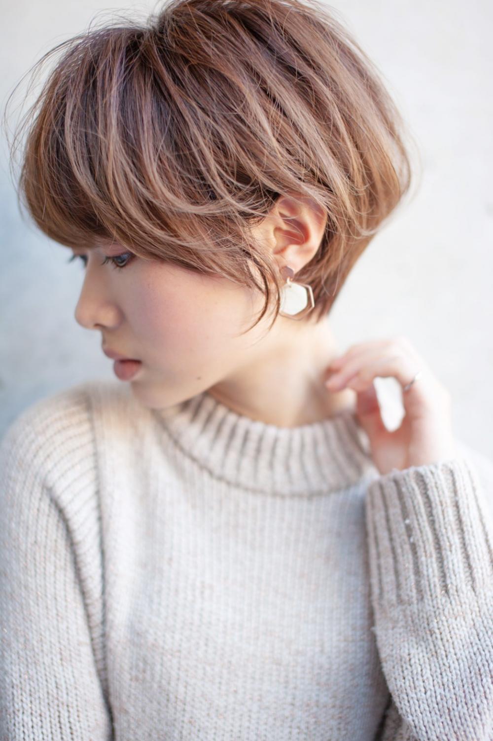 骨格矯正☆大人可愛い耳掛けショートボブ