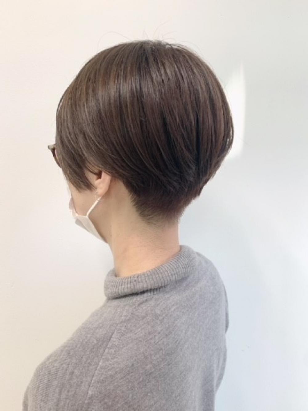 襟足刈り上げショート×アッシュブラウン｜サブ写真③