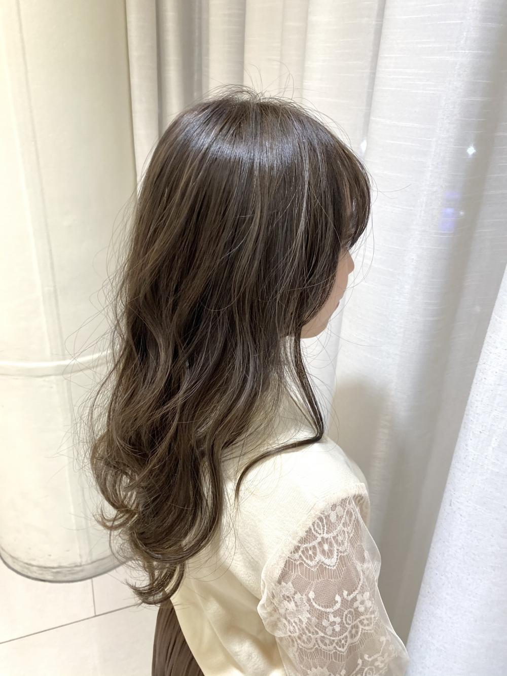 馴染ませハイライト　マロンベージュ