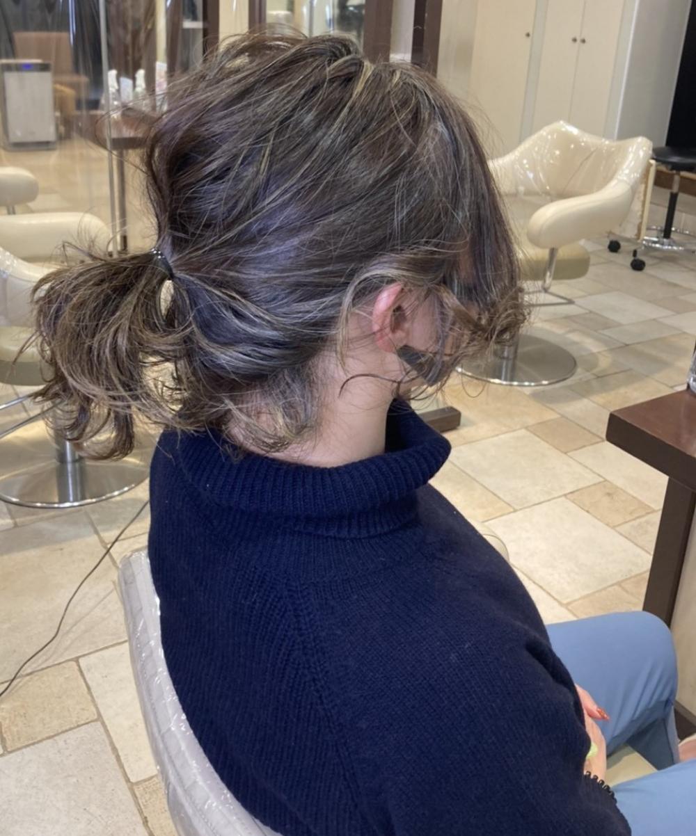 ハイライトボブ簡単アレンジ