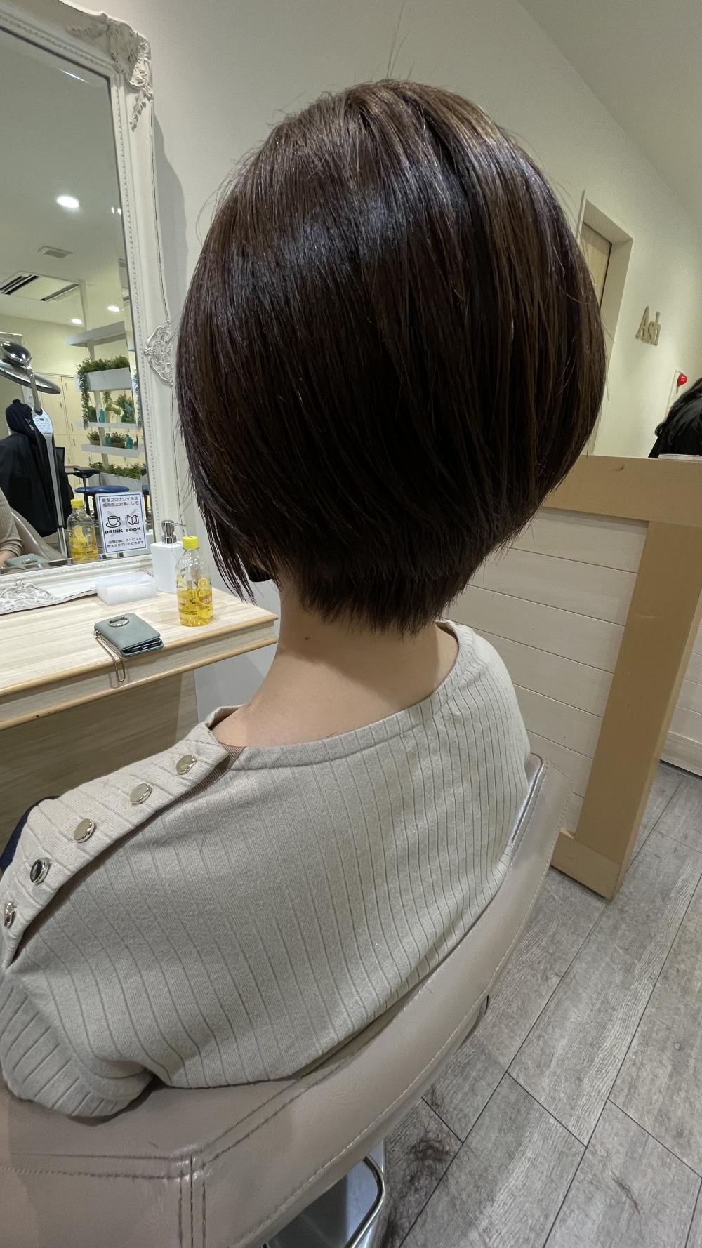 髪質改善縮毛矯正ショートヘア