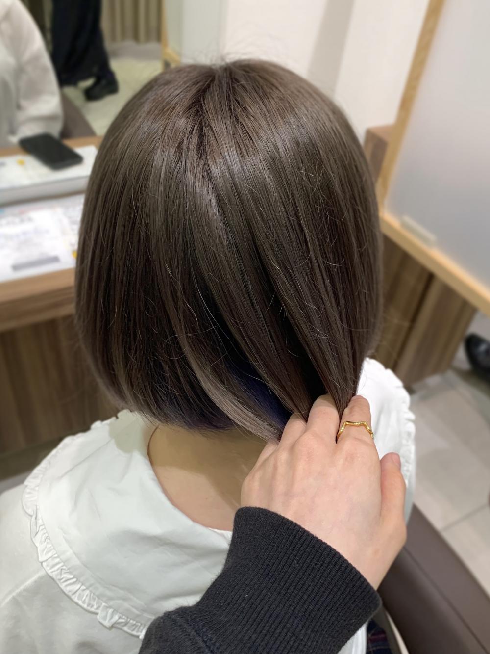 ミニボブでも可愛いインナーカラー/ブルーバイオレット｜サブ写真②