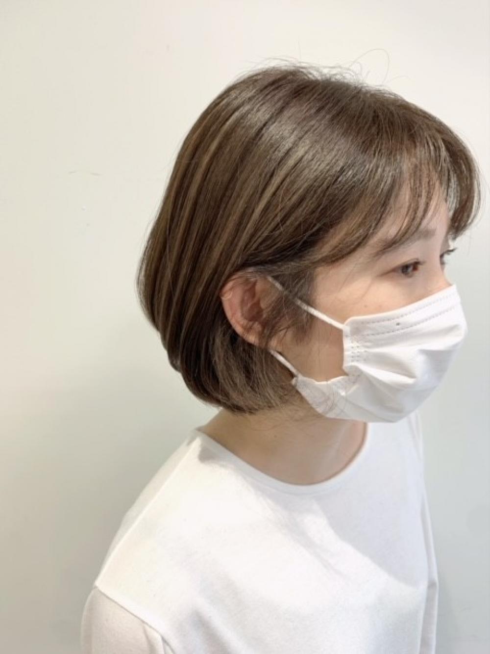韓国風ボブ×ハイライト