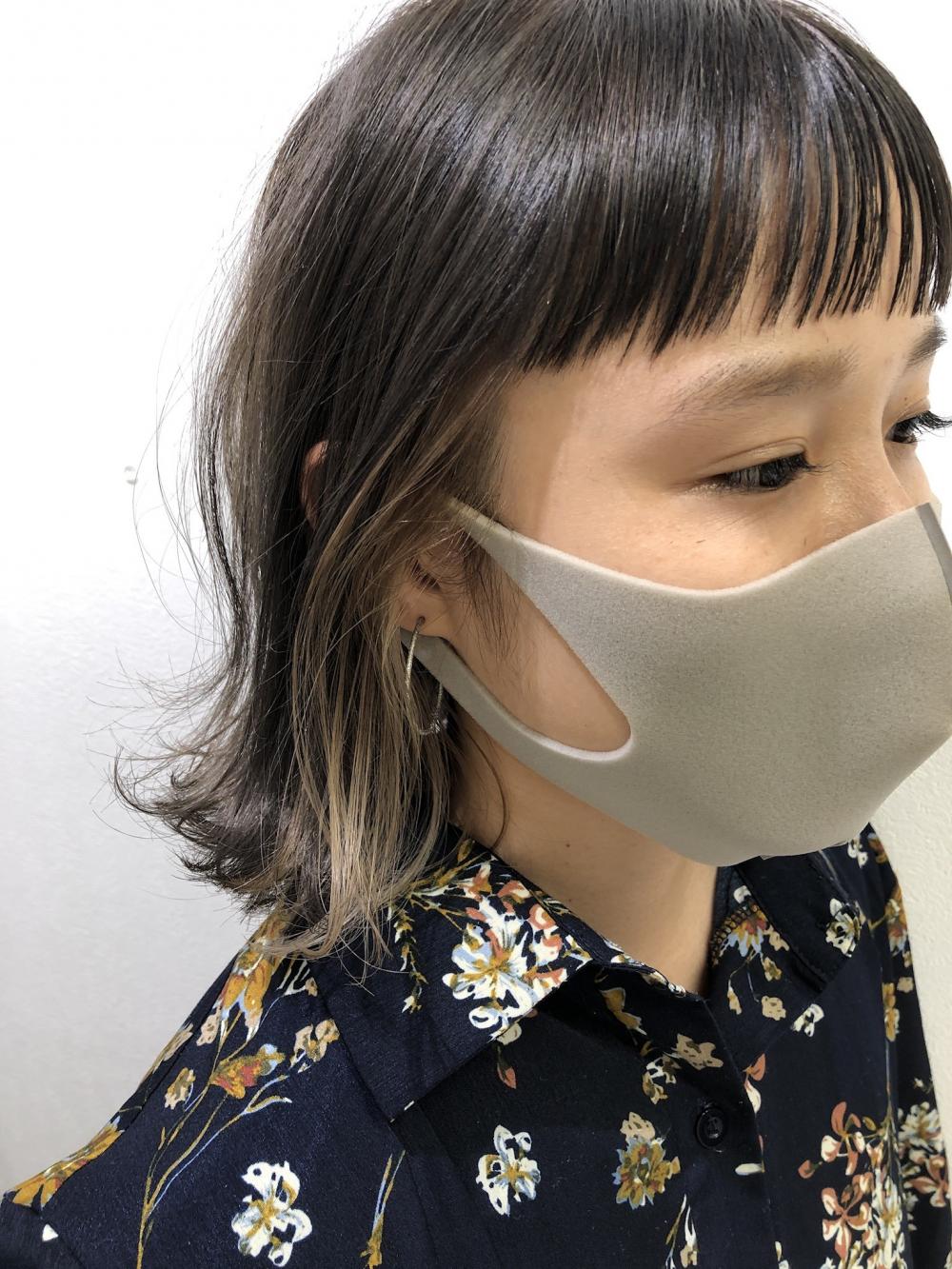 イヤリングカラー外ハネボブ