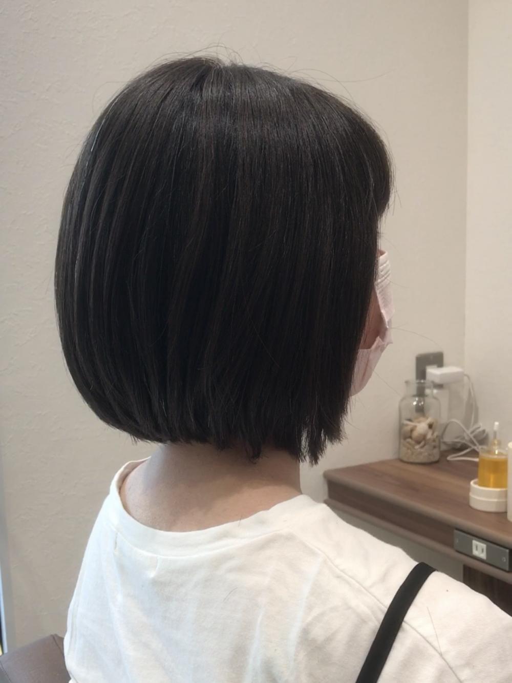 重めショートボブ