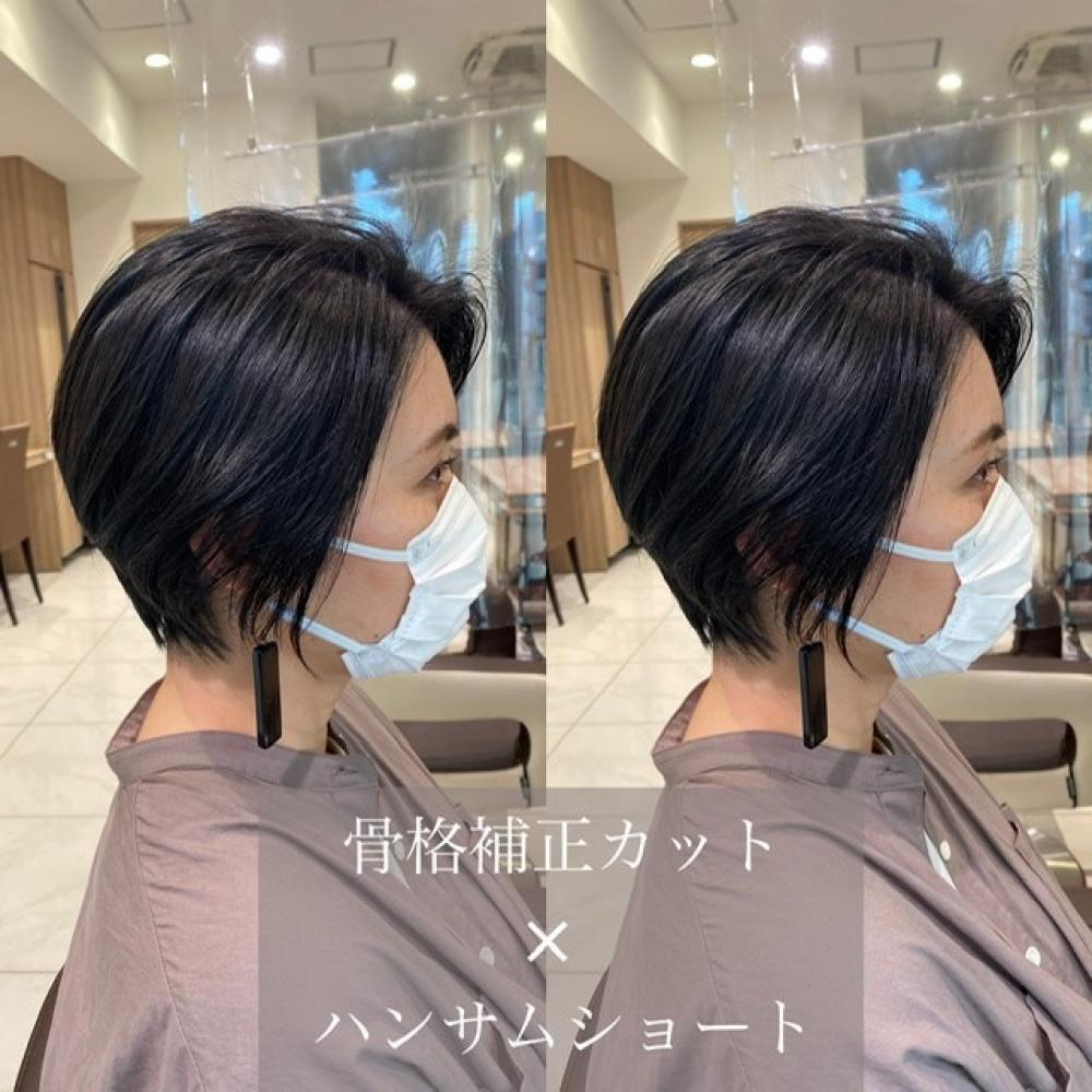 骨格補正カット × ハンサムショート