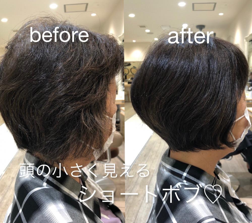 小顔効果バツグンショートボブ♡