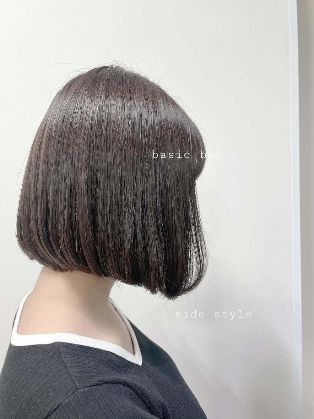 ★くすみカラーのツヤ髪大人ボブ｜サブ写真③