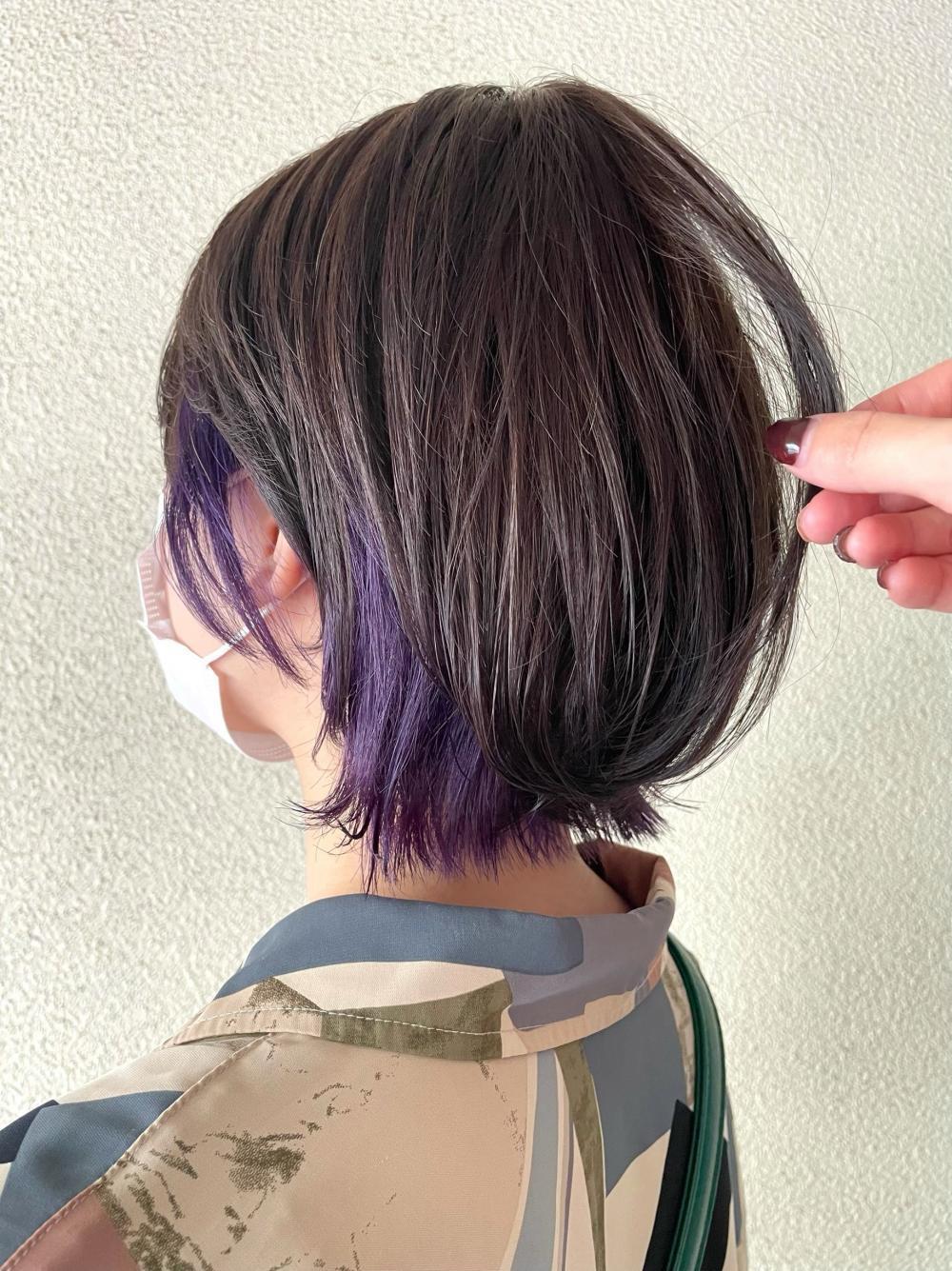 ショート×インナーカラー