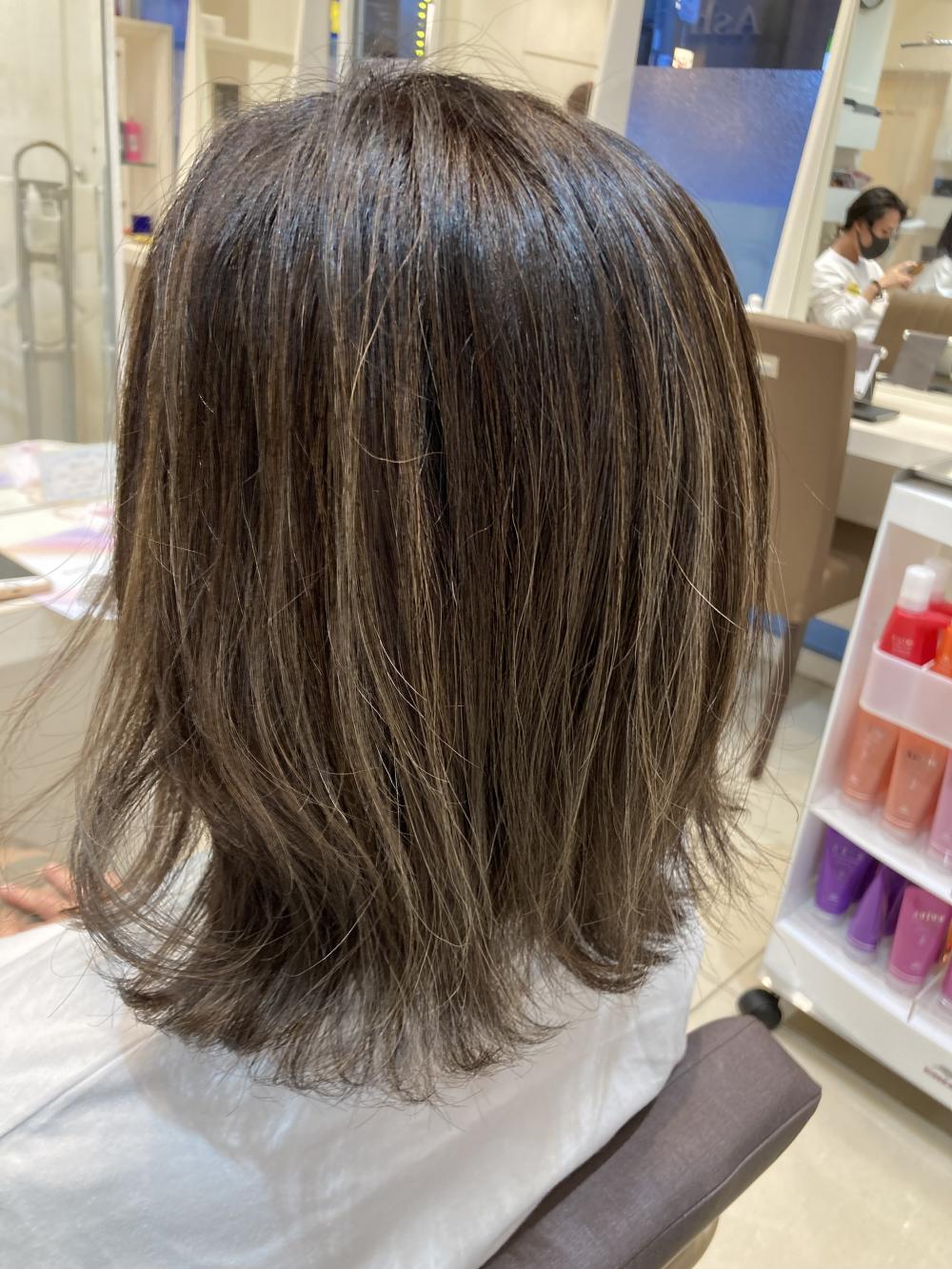 白髪ぼかしグレージュ