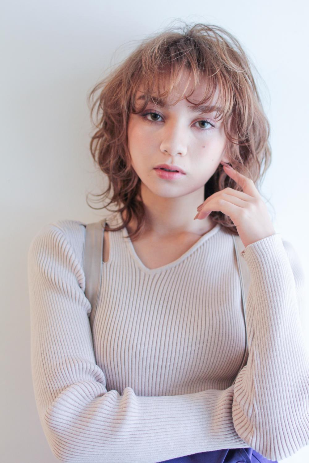 大人可愛いニュアンスパーマ
