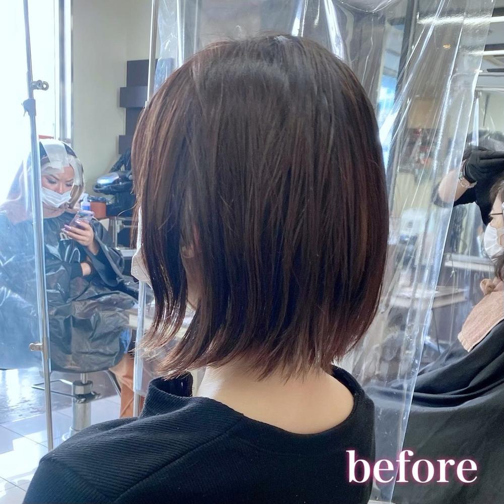 乾かすだけでまとまりやすい【ぱっつんボブ】｜サブ写真②