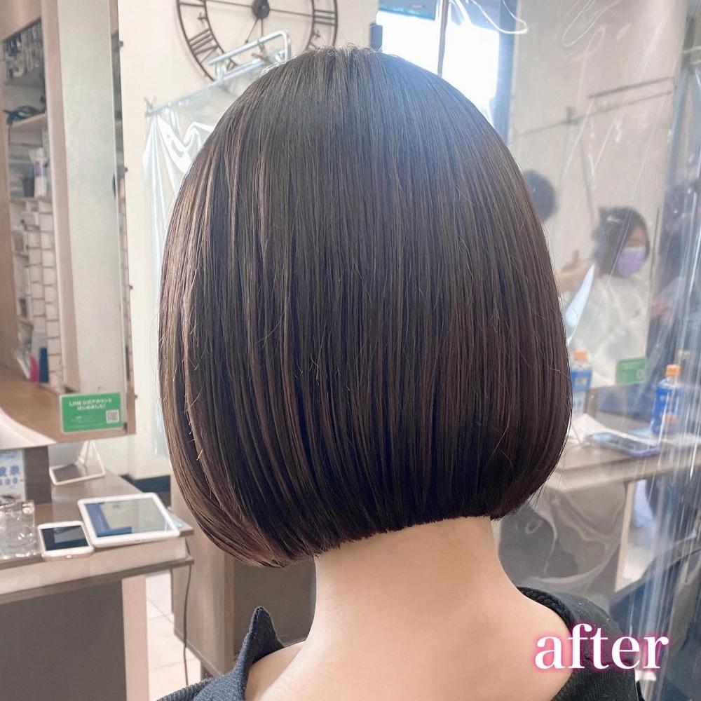 乾かすだけでまとまりやすい【ぱっつんボブ】｜サブ写真③