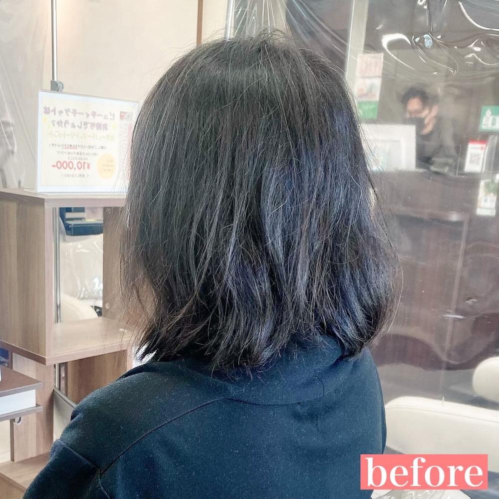 癖毛でもできる【ぱっつんボブ】｜サブ写真②