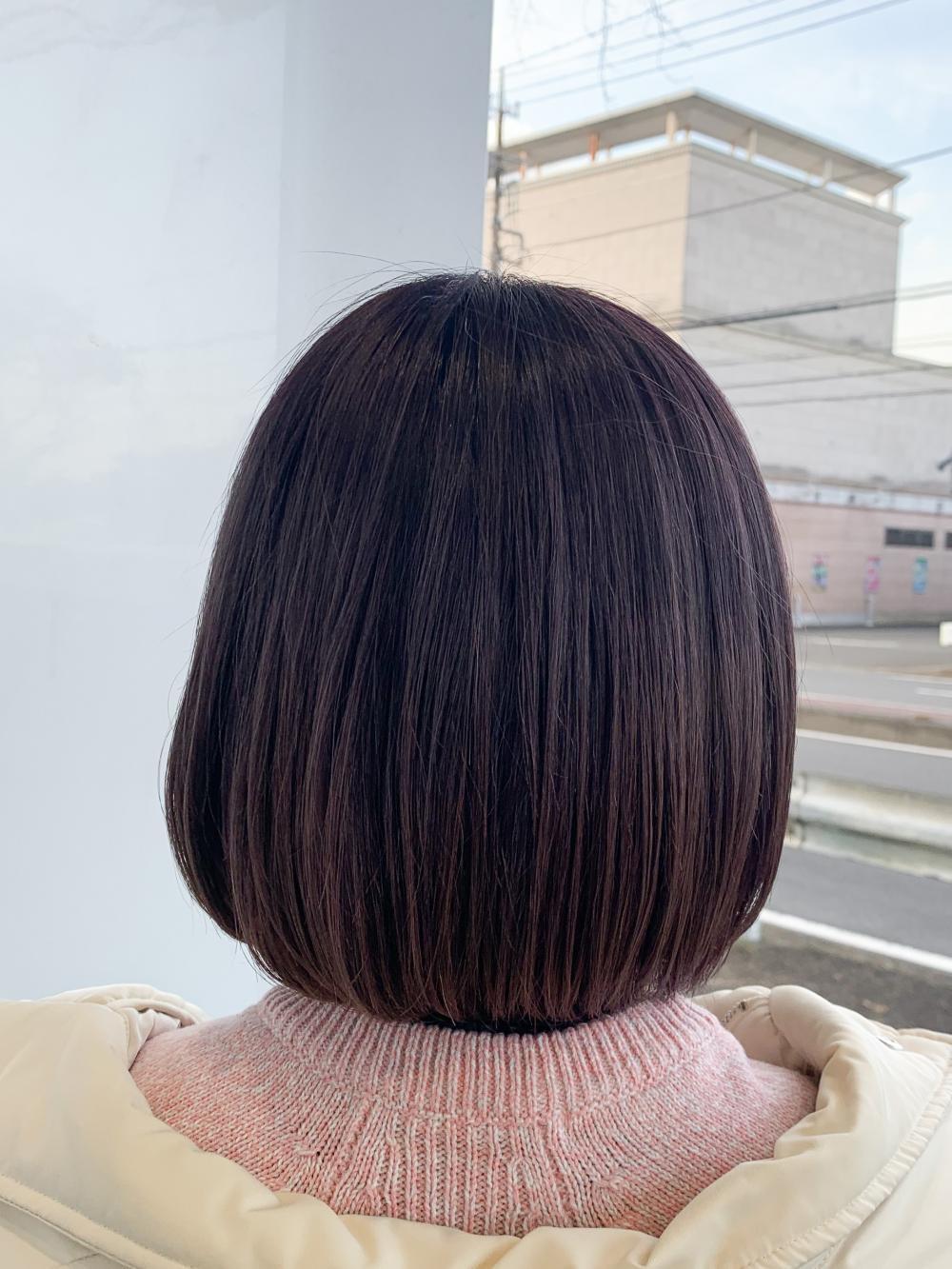 ミニボブ×ラベンダーアッシュ
