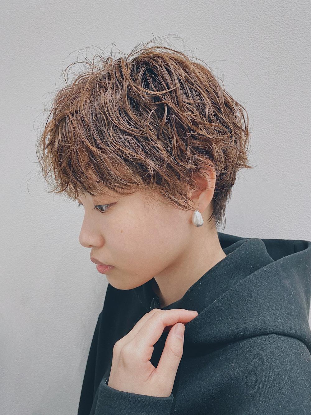 メンズライクなリッジパーマショート｜サブ写真②