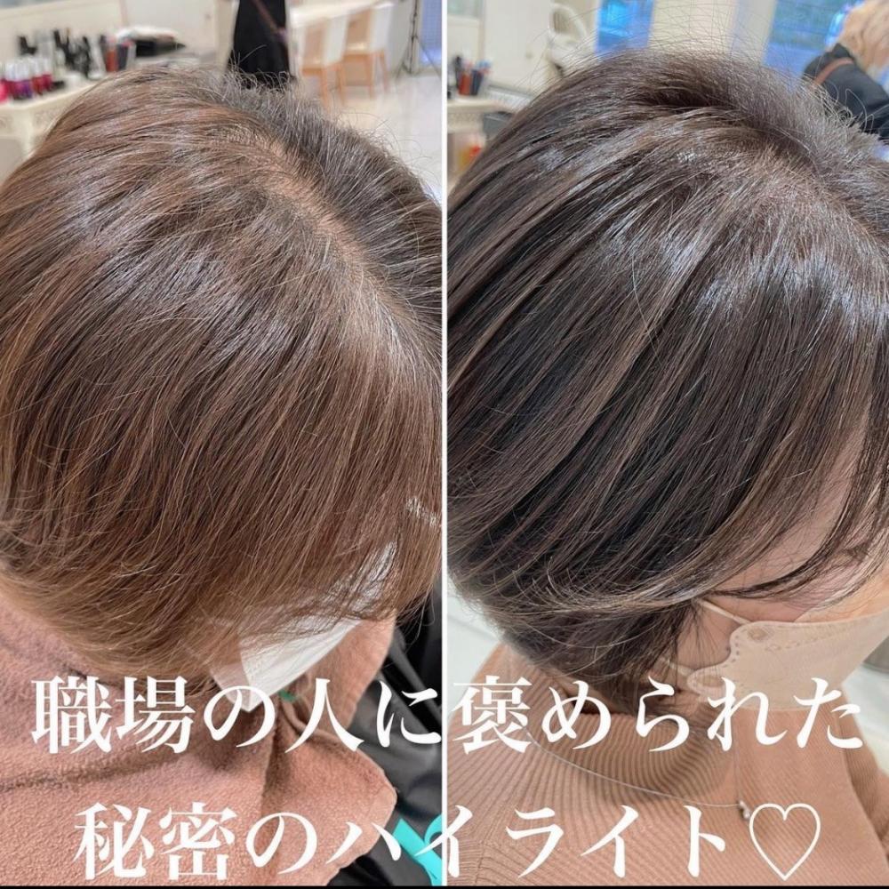 傷ませたくない人の白髪ぼかしハイライト♡｜サブ写真④