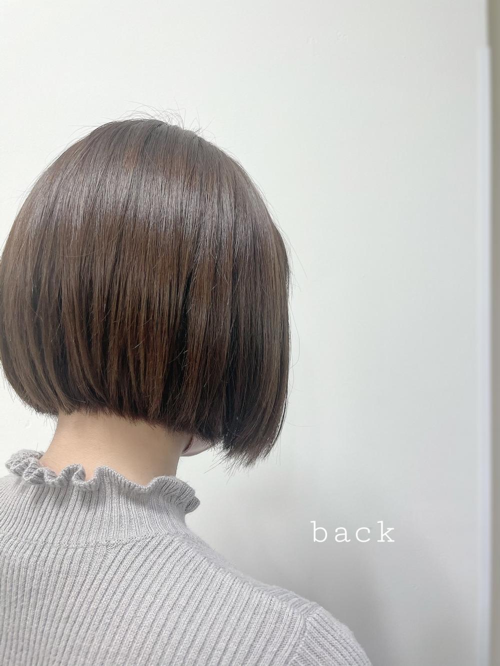★ナチュラルブラウンの自然な前下がりボブ｜サブ写真④