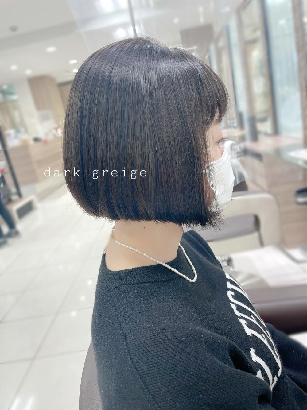 ★コーヒーブラウンのフラットボブ｜サブ写真②