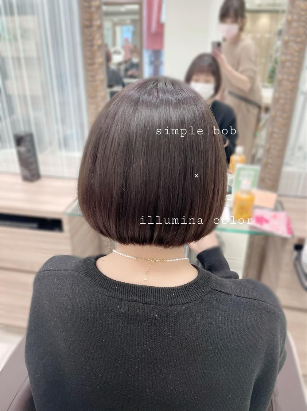 ★コーヒーブラウンのフラットボブ｜サブ写真③