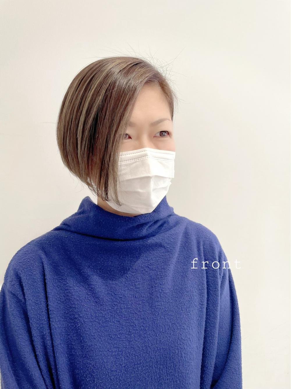 ★ハイライトの個性派ワザあり前下がりボブ｜サブ写真④