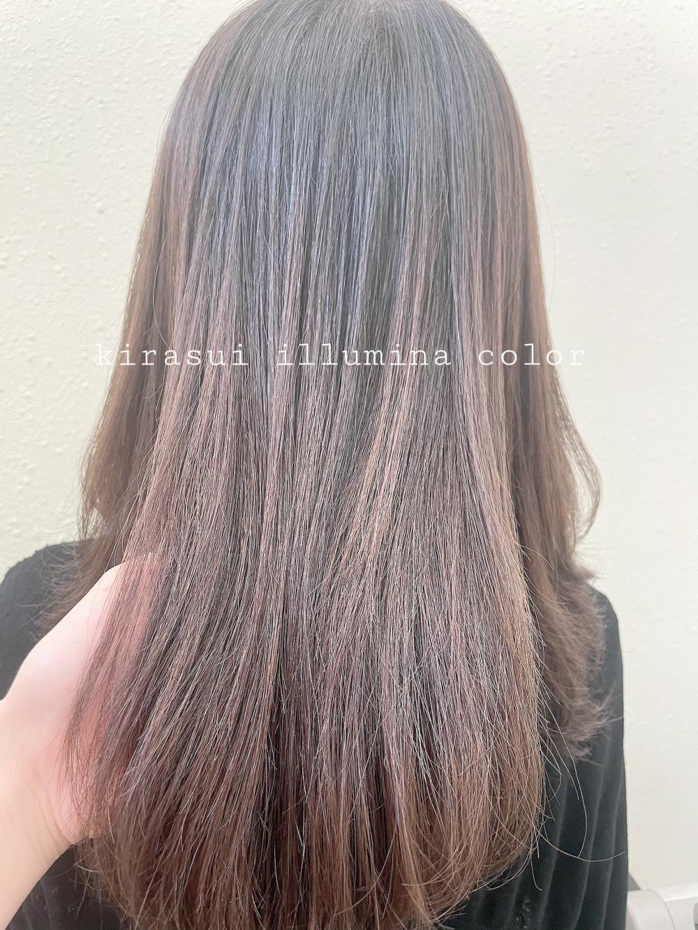 ★ロングヘアにはキラ水の潤いカラー